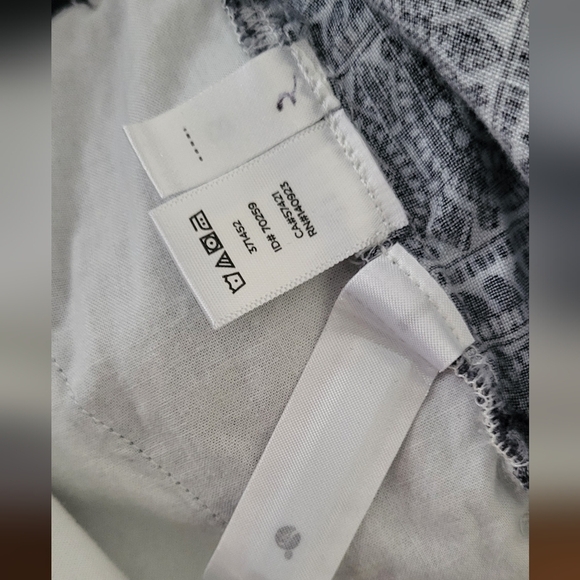 Loft Abstract Print Linen Blend Popover Sleeveless Romper - Picture 8 of 8